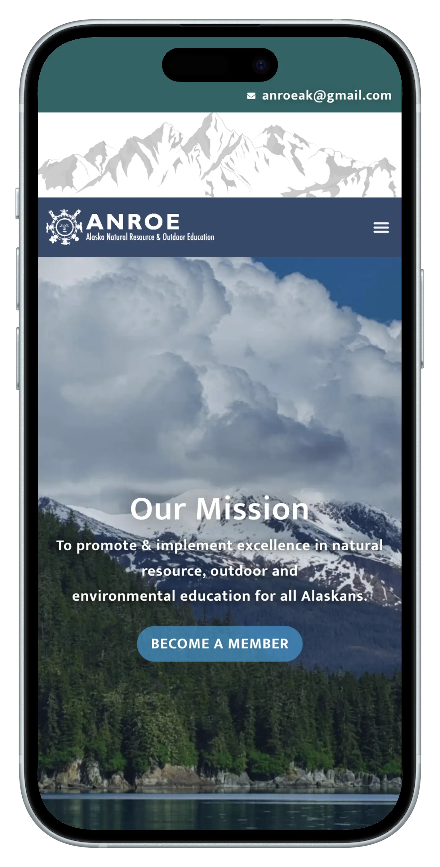 screenshot of Alaska Natural Resource & Outdoor Education website